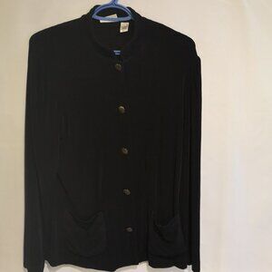 Chico's Travelers Ladies Size 1 (Approx. Medium - 8) Black Dress Jacket/sweater